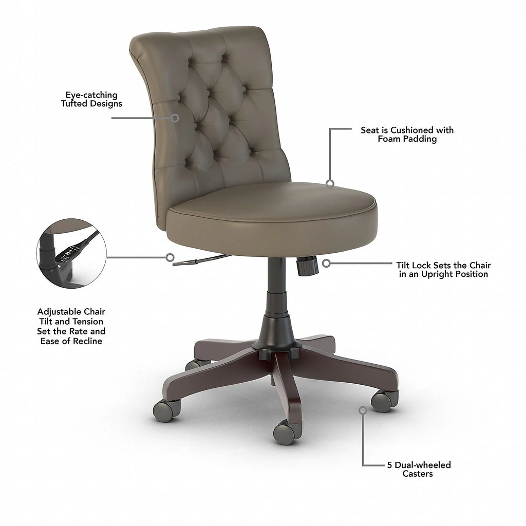54W Computer Desk with Storage and Office Chair A4170