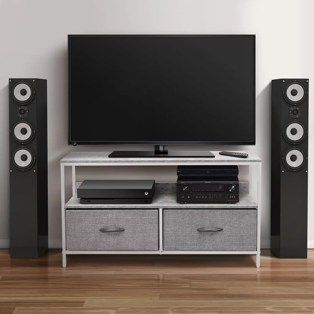 Gray Fabric Bin Dresser TV Stand H932709