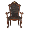 Arm Chair Set of 2 Cherry Oak PU I695