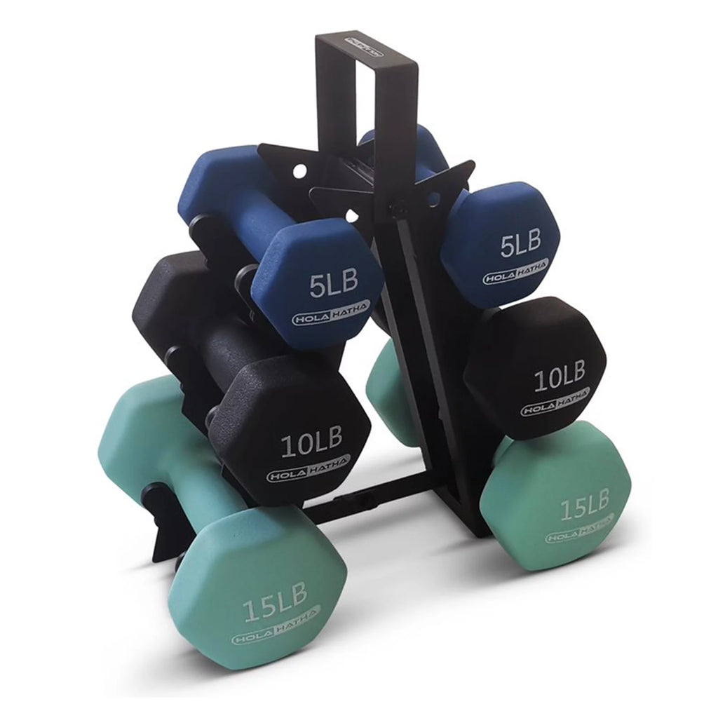3, 5, and 8 Pound Dumbbell Hand Weight Set with Storage Rack X48044