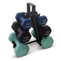 3, 5, and 8 Pound Dumbbell Hand Weight Set with Storage Rack X48044