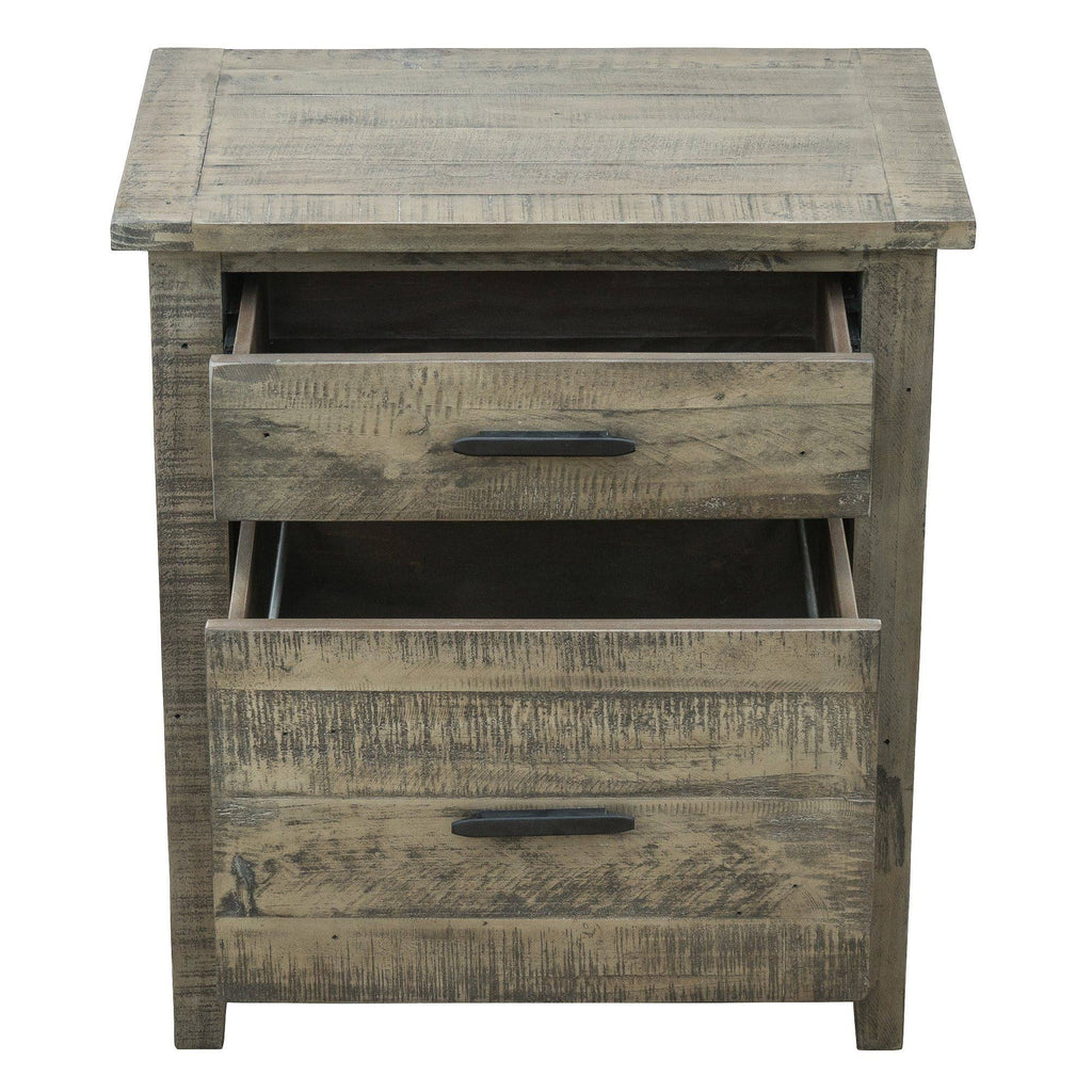 Reclaimed Wood Filing Cabinet with Two Drawers E95521