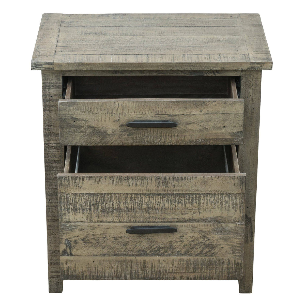 Reclaimed Wood Filing Cabinet with Two Drawers E95521