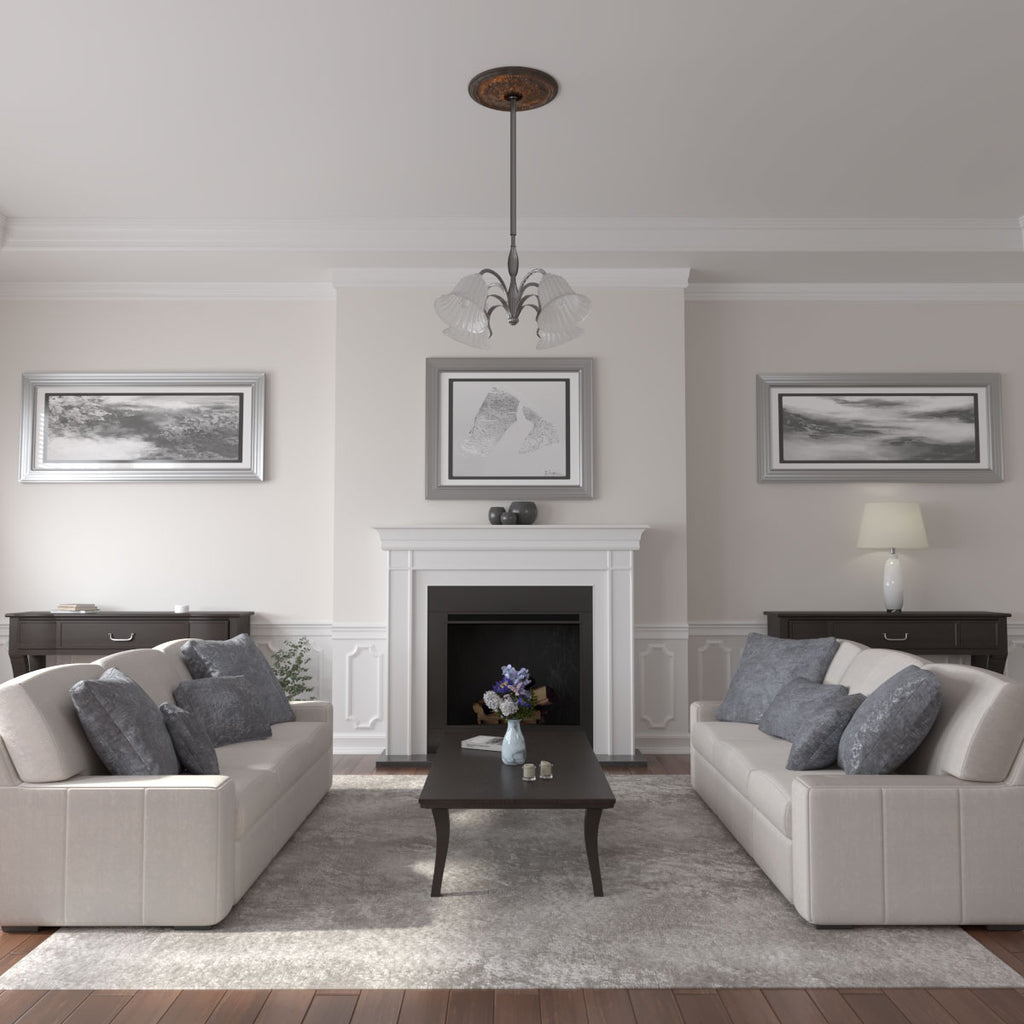 Rust Hand-Painted Ceiling Medallion T2104