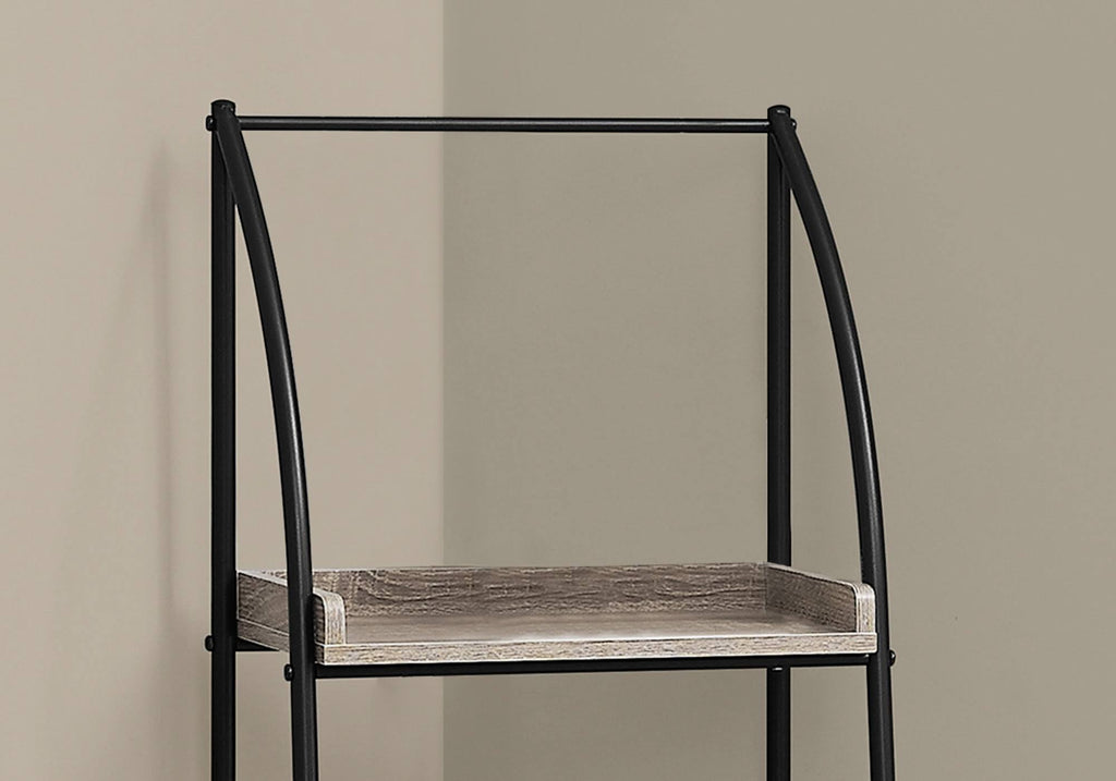 Dark Taupe Black Metal Bookcase S85239