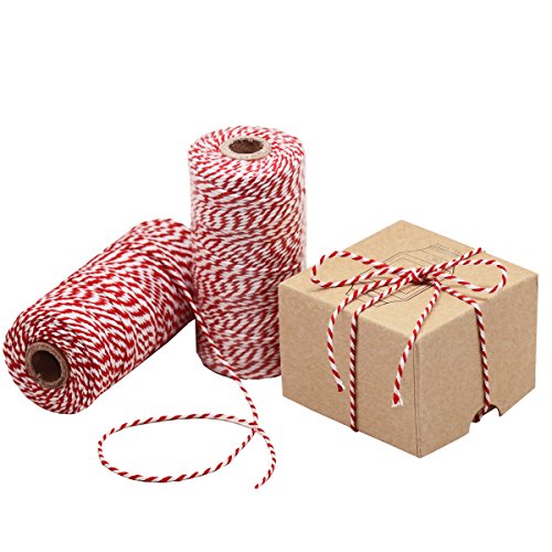 Cotton Bakers Twine Red & White 100M G549