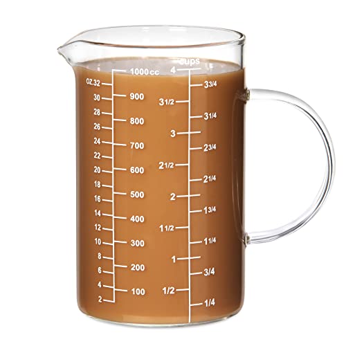 77L High Borosilicate Glass Measuring Cup with Handle and Spout, 500 ML D9404