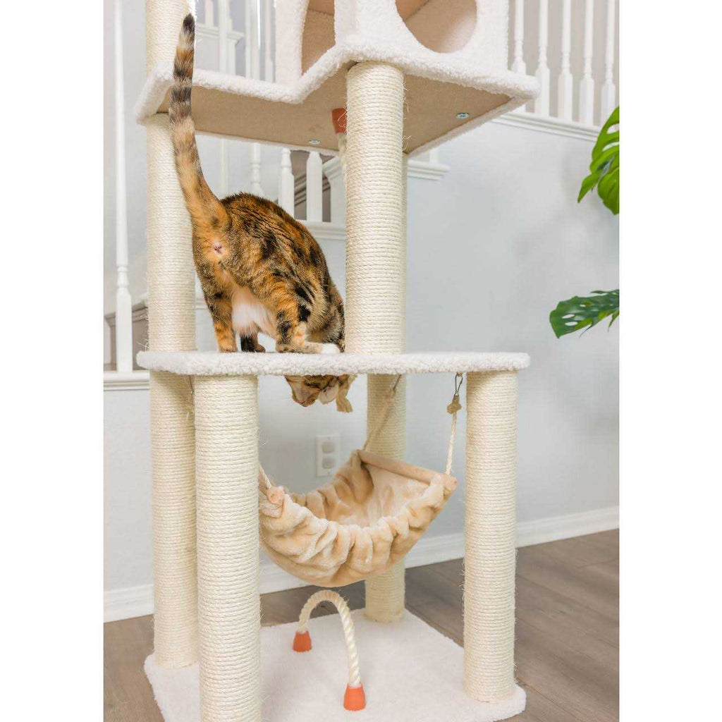 Ivory Wood Cat Tree W81386