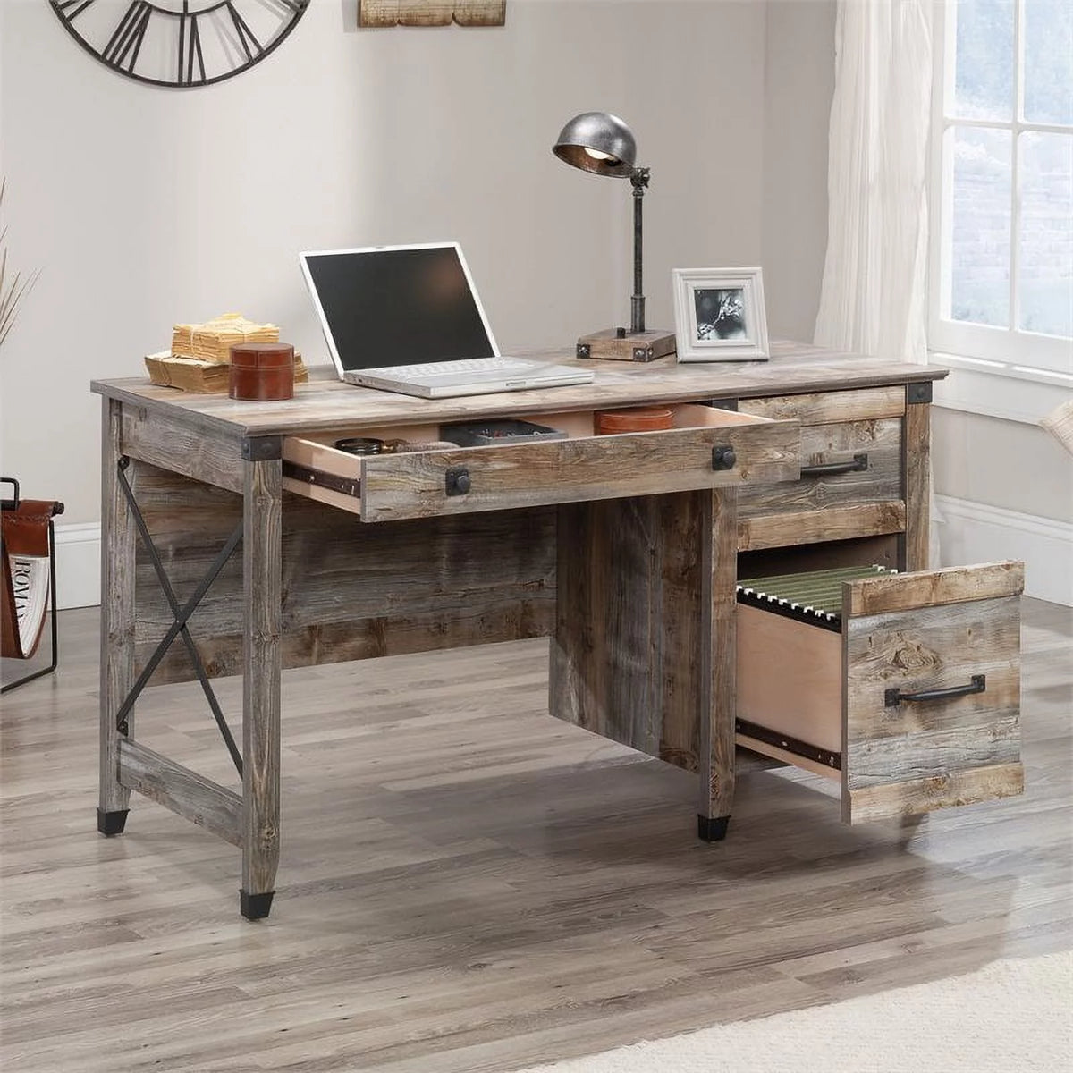 Single Pedestal Desk with Drawers O521094