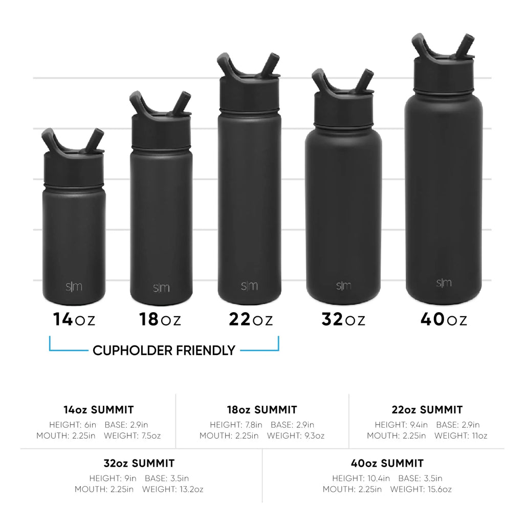 22oz Blue Dune Stainless Steel Water Bottle with Straw Lid L26140