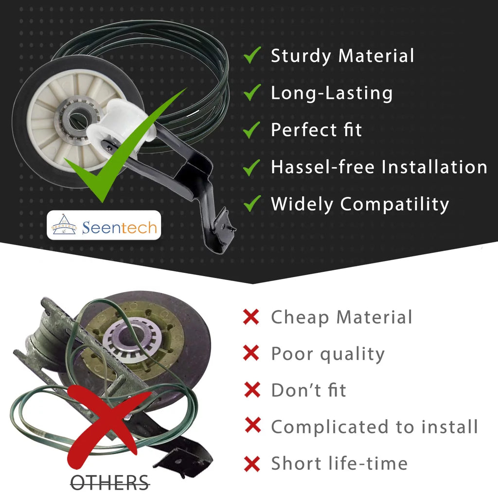 Dryer Repair Kit with Drum Roller Kit, Idler Pulley, Belt C517
