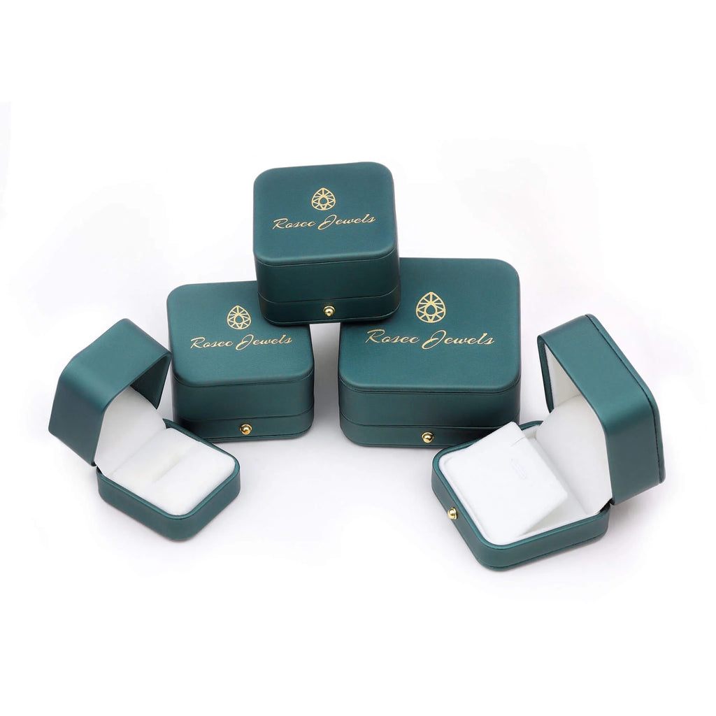 Emerald and Diamond 925 Sterling Silver Promise Ring T3561