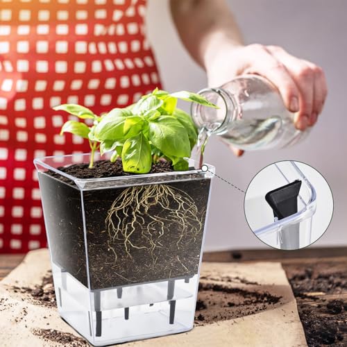 3 Pack 2.7 Inch Self Watering Planter Pot A897