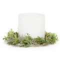 Green and Beige Foliage Candle Ring B57901