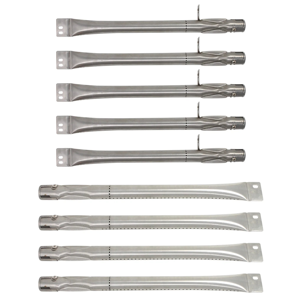 4 BBQ Gas Grill Tube Burner & 5 Heat Shield Plate Replacement Parts D221937