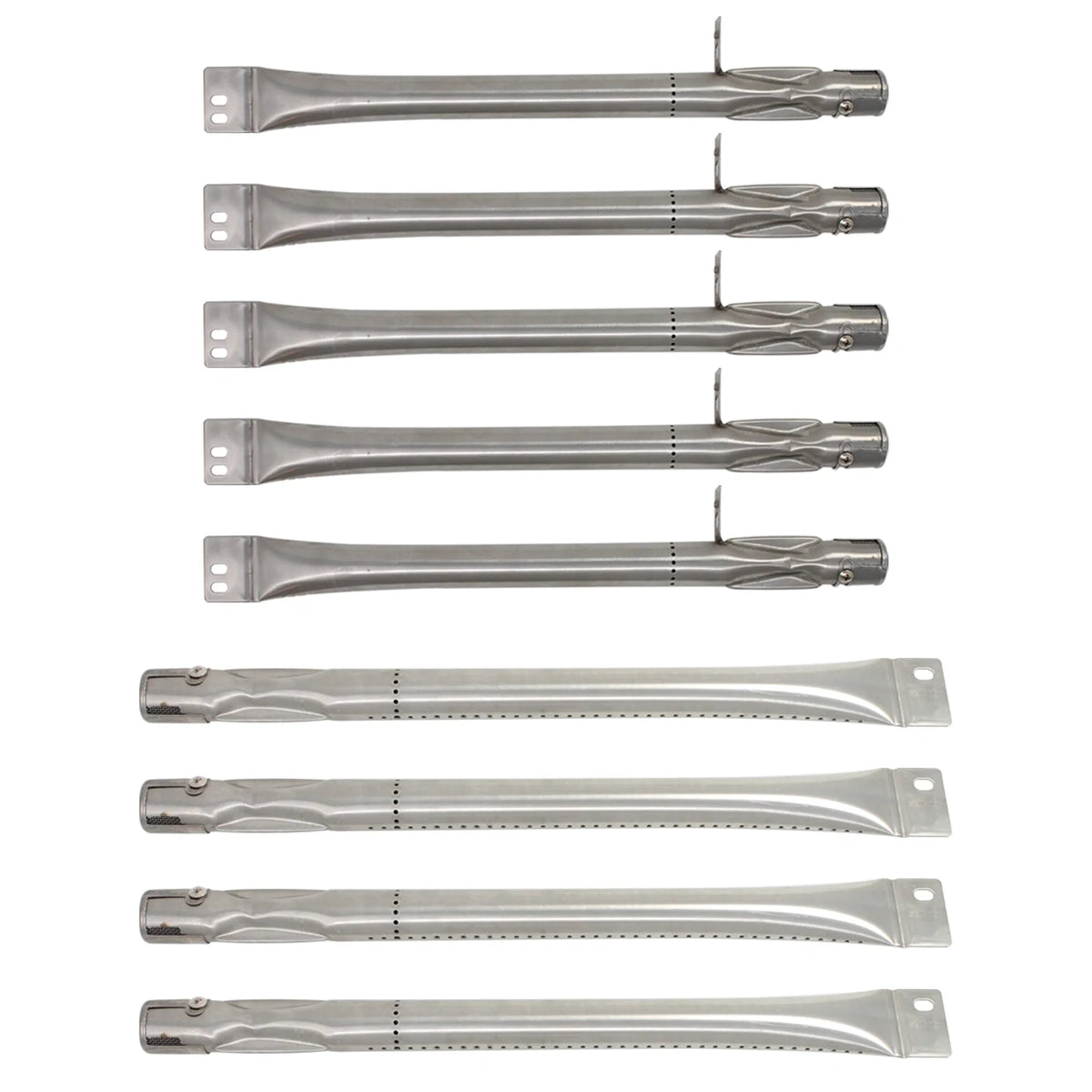 4 BBQ Gas Grill Tube Burner & 5 Heat Shield Plate Replacement Parts D221937