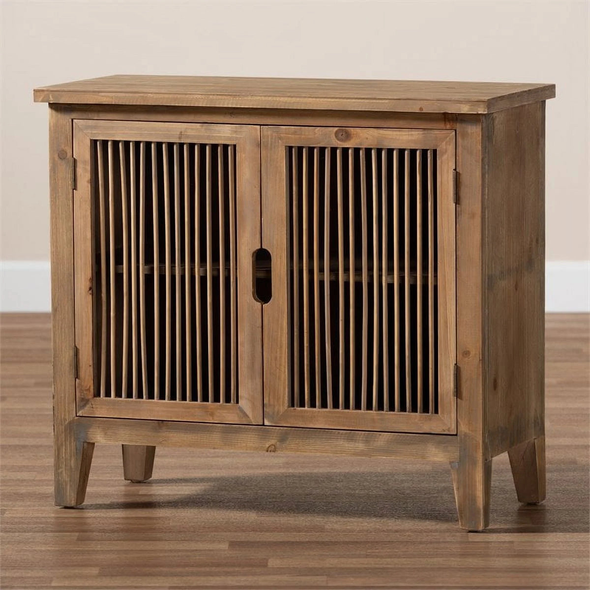 Medium Oak 2-Door Wood Storage Cabinet Z56440