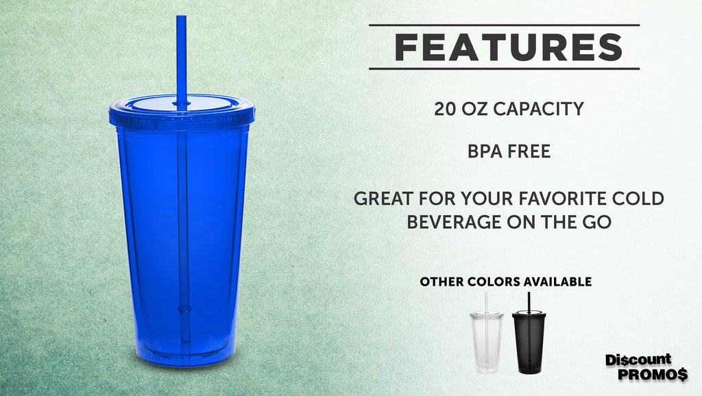 20 oz Set of 10 BPA Free Acrylic Tumblers S977