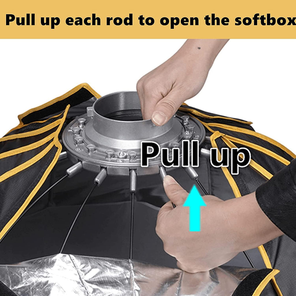 35inch/90cm Folding Deep Parabolic Umbrella Softbox with Grid Carry Bag U360