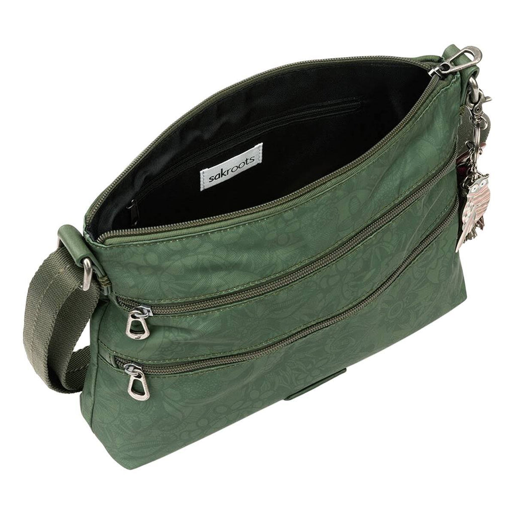 Olive Eco-Twill Crossbody Bag C7467