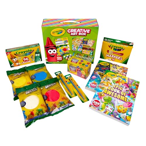 125 Pcs Washable Art Supplies Kit with Storage Box Q8353
