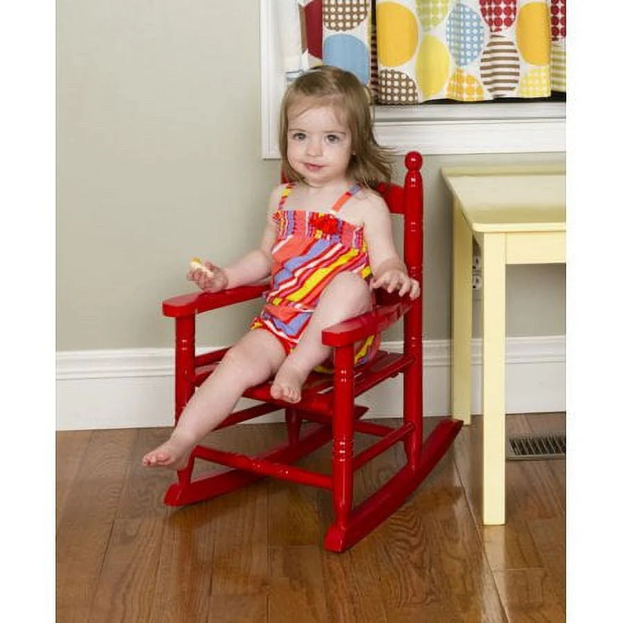 Children's Indoor-Outdoor Hardwood Rocker Brown Gloss Finish B36199