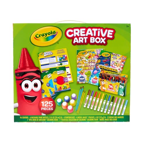 125 Pcs Washable Art Supplies Kit with Storage Box Q8353