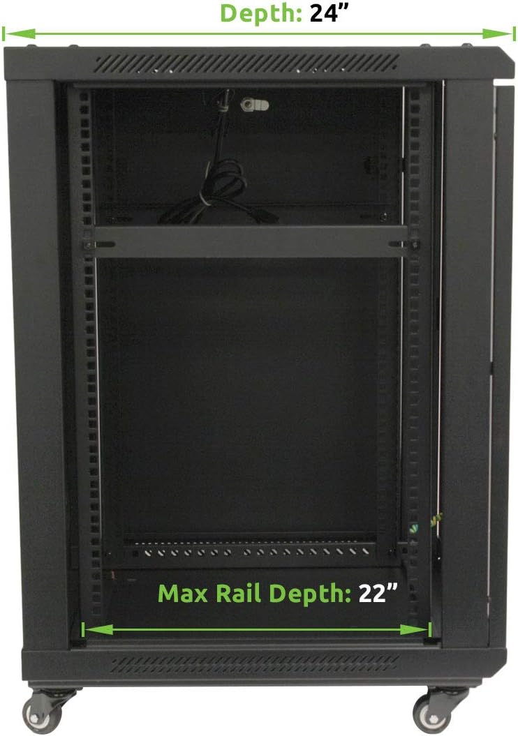 15U Wall Mount Server Data Cabinet with Casters F409
