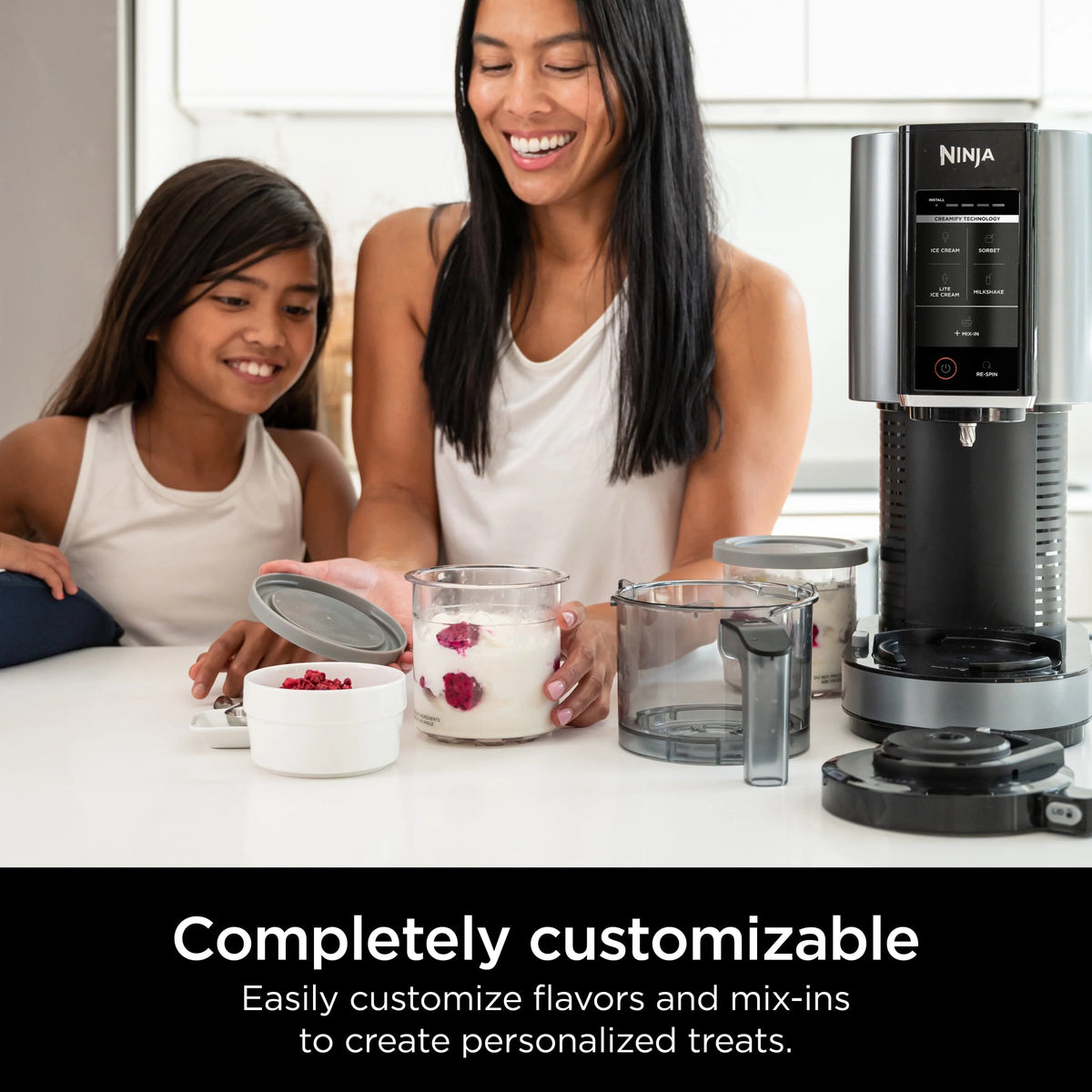 Ice Cream Maker with 5 One-Touch Programs, 16oz. Pints with Storage Lids E4764