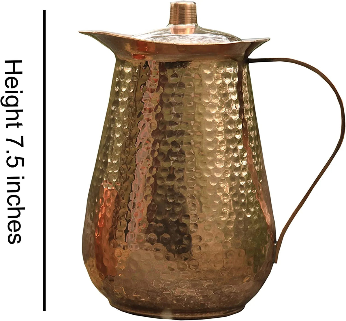 68 OZ Pure Copper Pitcher Jug with Lid N110716