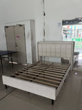 Upholstered Platform Bed Frame with Storage Headboard Y249