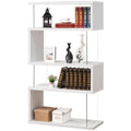 4 Shelf Glossy White Bookcase U675