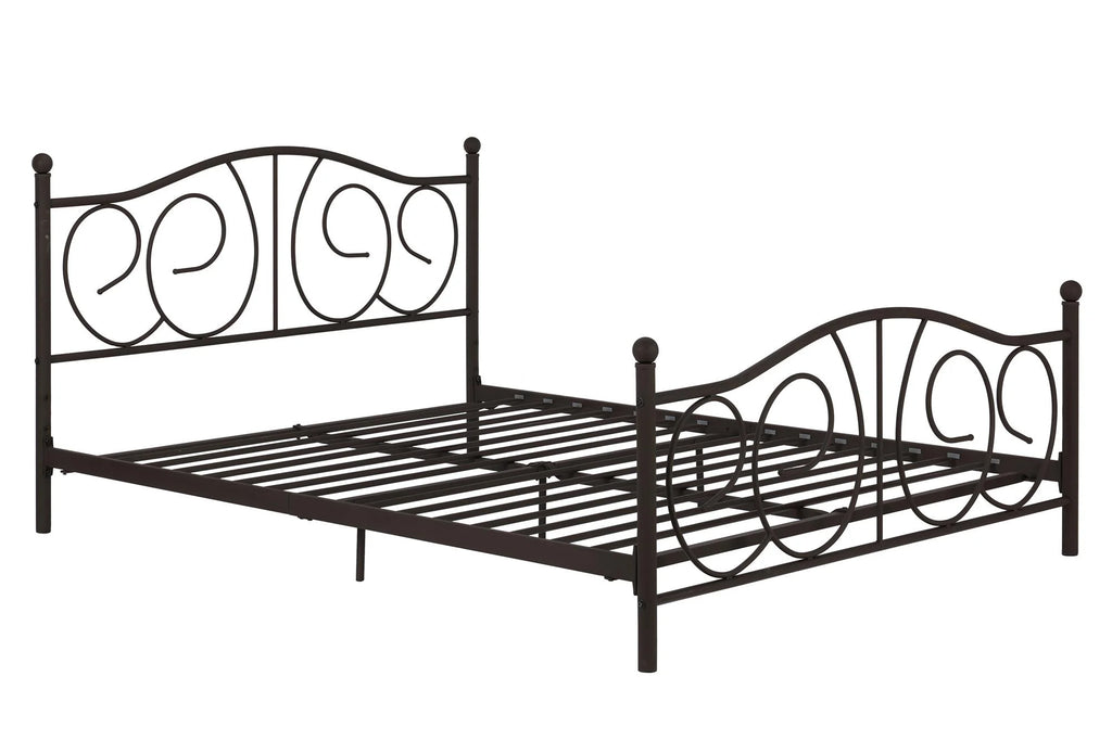 Queen Bronze Metal Platform Bed Y2873