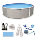 24-ft Round 52-in Deep Metal Wall Swimming Pool B193