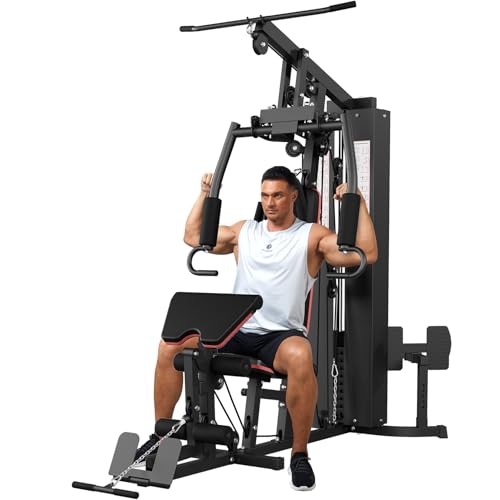 Black 150 Lbs Weight Stack Workout Station F1890