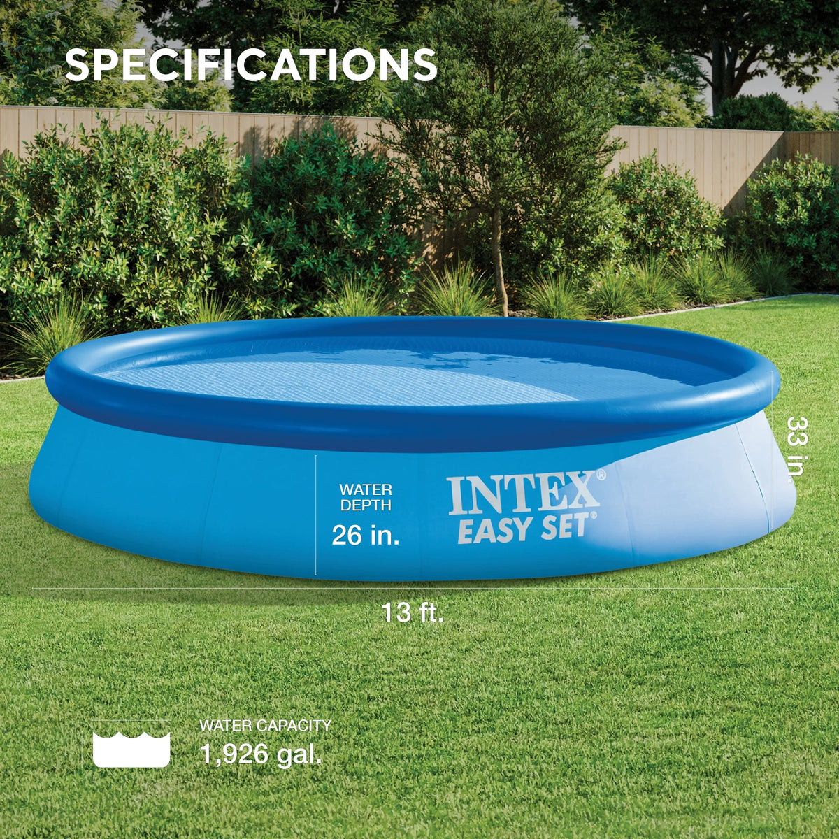Easy Set Pool with Filter 13 Feet x 33 Inches X1870