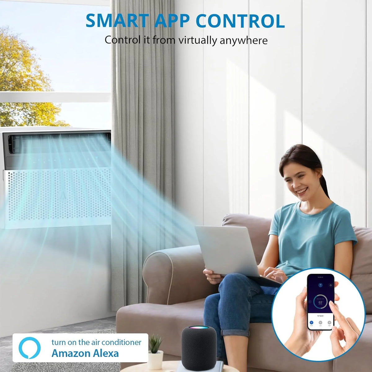 8000 BTU Window Air Conditioner with Remote Control Q522