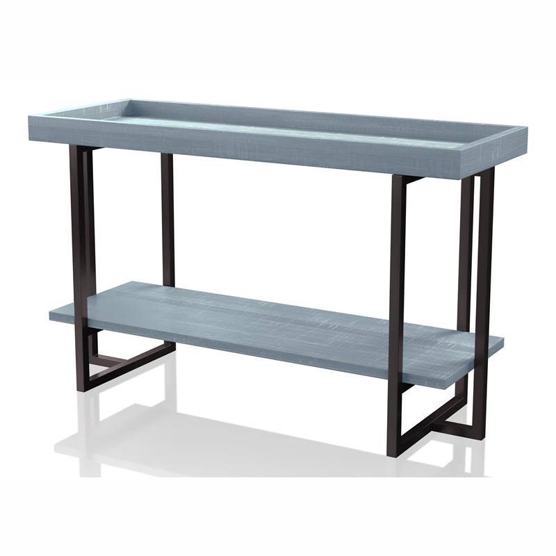 Antique Blue Wood Console Table U524814