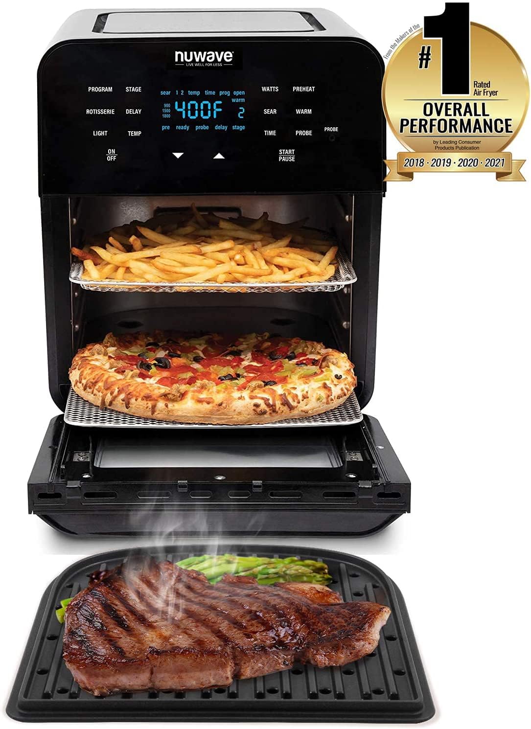 15.5-Quart Digital Air Fryer Oven with Rotisserie N6815