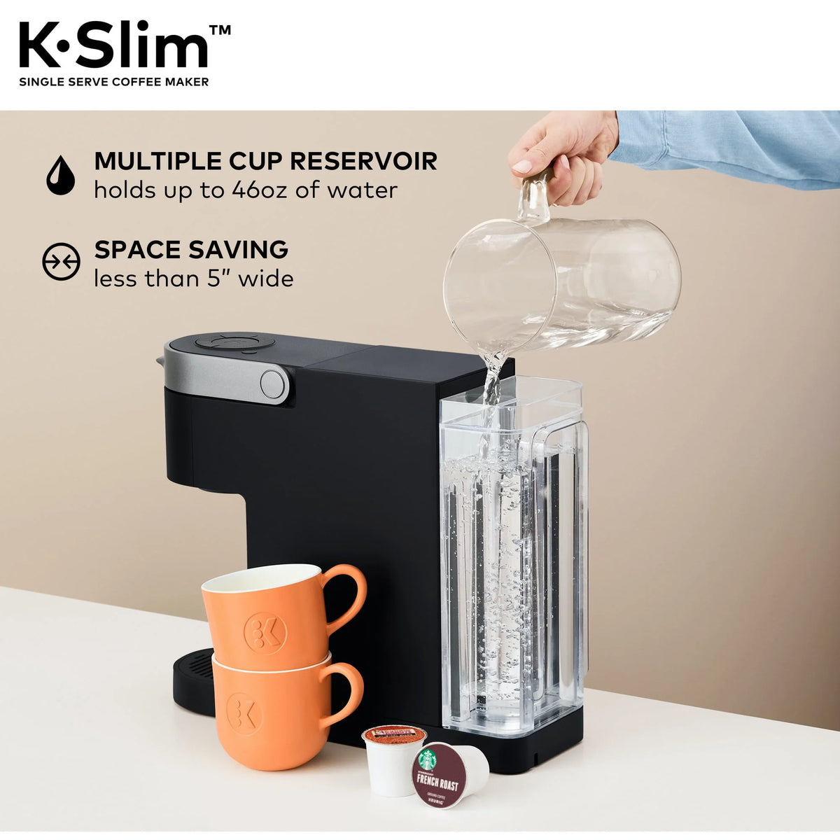 Black Single-Serve K-Cup Pod Coffee Maker M14444