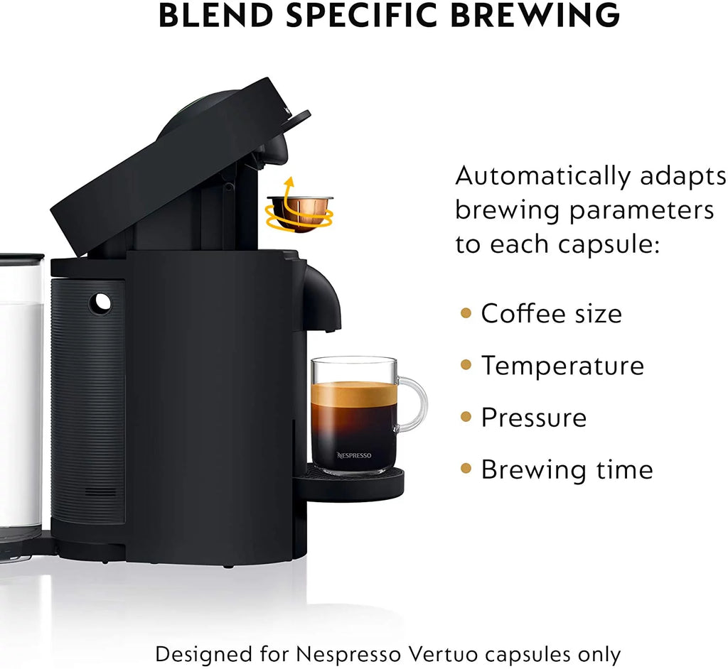 Matte Black Coffee and Espresso Machine with Milk Frother R80388