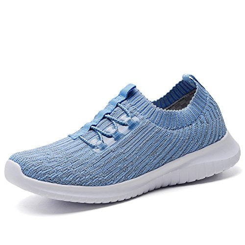Women's Slip On Walking Shoes Lightweight Casual Running Sneakers P5362