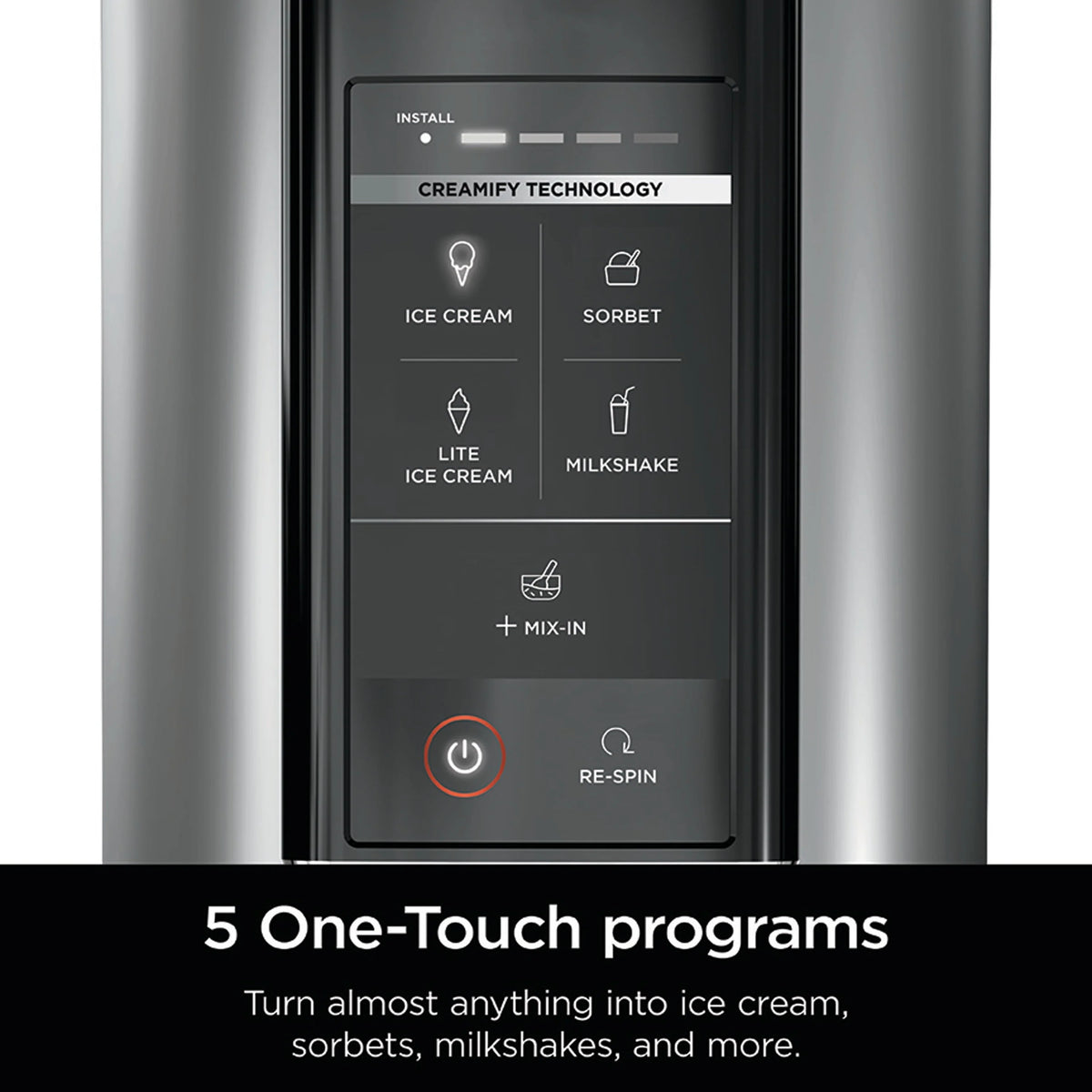 Ice Cream Maker with 5 One-Touch Programs, 16oz. Pints with Storage Lids E4764