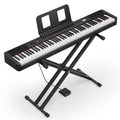 88 Key Weighted Full Size Digital Piano with Stand and Sustain Pedal B7831