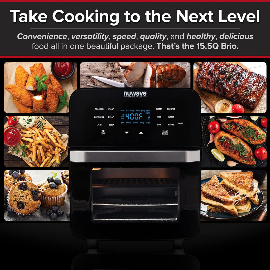 15.5-Quart Digital Air Fryer Oven with Rotisserie N6815