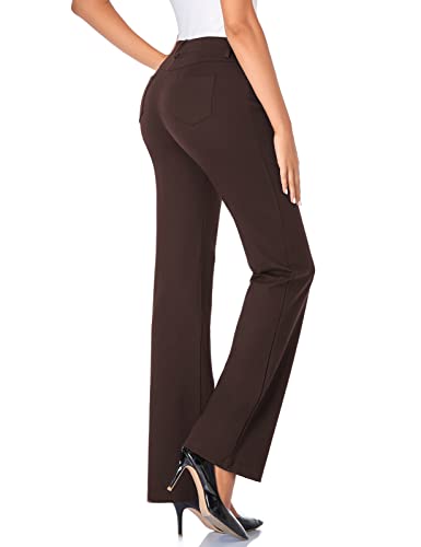 Stretchy Bootcut Dress Pants with Pockets L5407