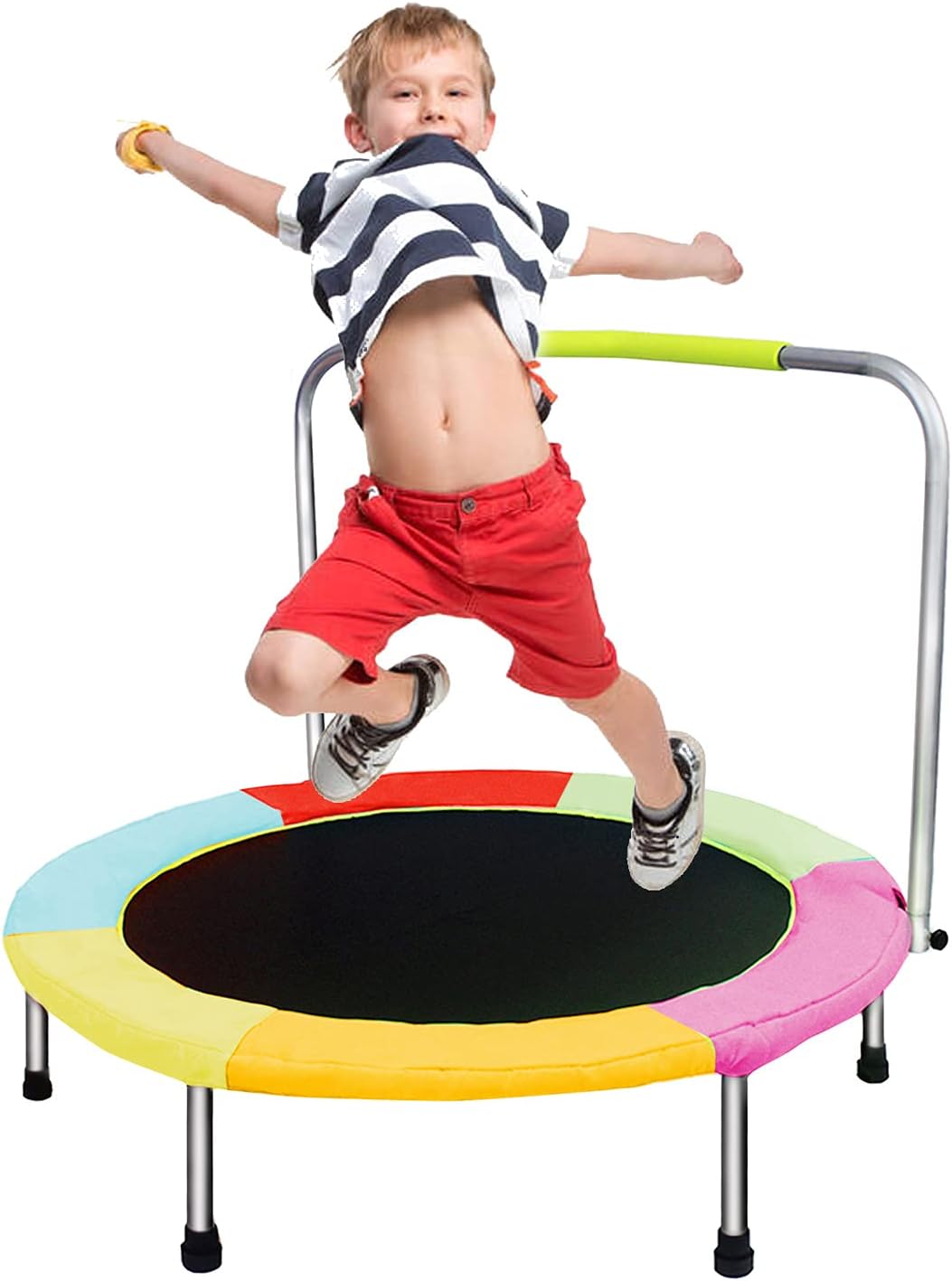 Folding Portable Kids Trampoline with Handle Y587783