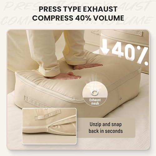 Gray Large Self Compression Storage Bag X341