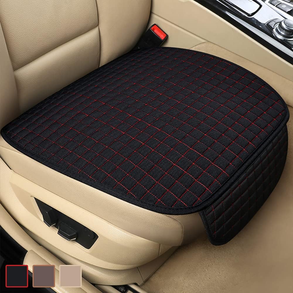 3 Pcs Universal Breathable Anti-Slip Car Seat Cover Cushion Set Beige D67600