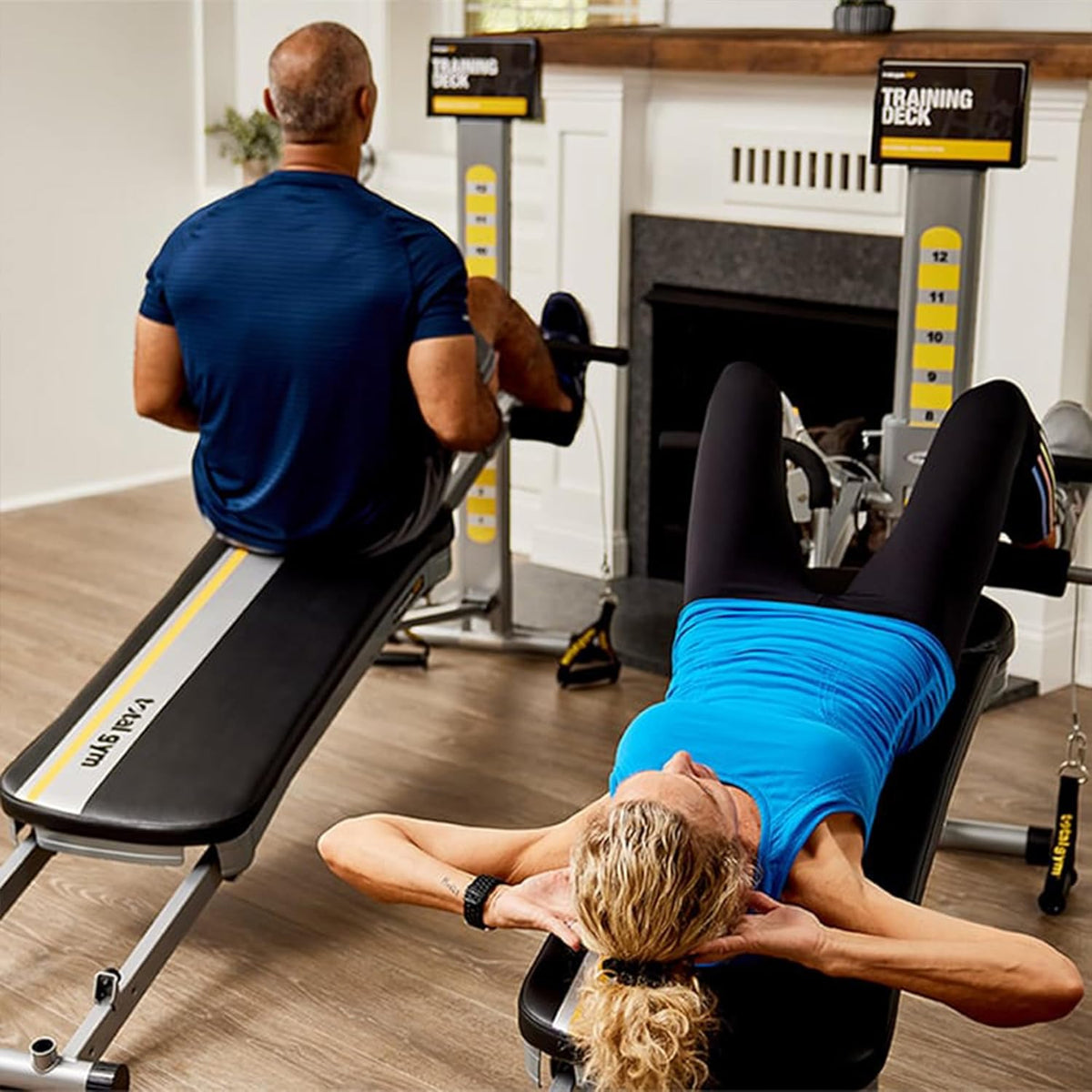 12 Resistance Levels Folding Home Gym Machine with AbCrunch Accessory and Squat Stand L363149